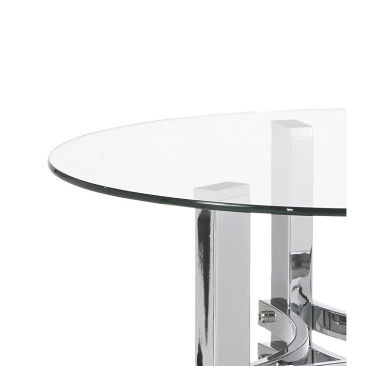 Orren Ellis Zorica Glass Top 3 Legs End Table Wayfair Canada